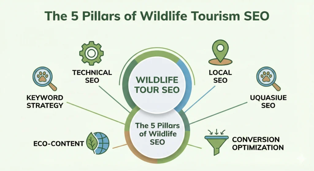 The 5 pillars of wildlife tour operator SEO strategy