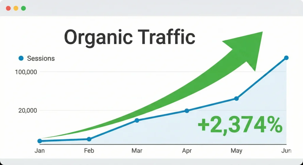 2374 percent organic traffic growth for wildlife tourism website